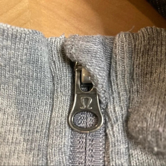 LULULEMON Sz 14 Bench Warmer Zipper Thick Jersey Knit  Funnel Neckline Jacket - Picture 5 of 12